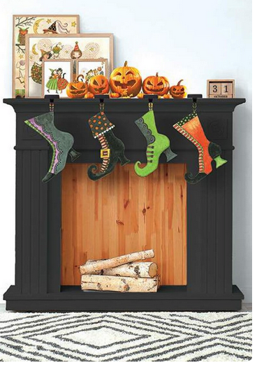 Witches' Boots Felt Panel (42" x 54") Ghoul Friends Riley Blake Designs