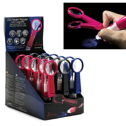 LED Seam Ripper with Magnifer Black image 0