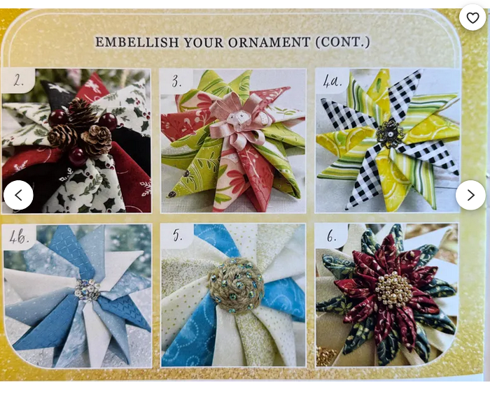 Prairie Point Pinwheel Ornaments